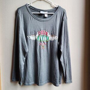 FRIENDS Central Perk Gray Scoop Neck Holiday Jersey Size XL
